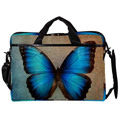 Sacoche bandoulière ordinateur portable 15.4 antichoc motif papillon vintage