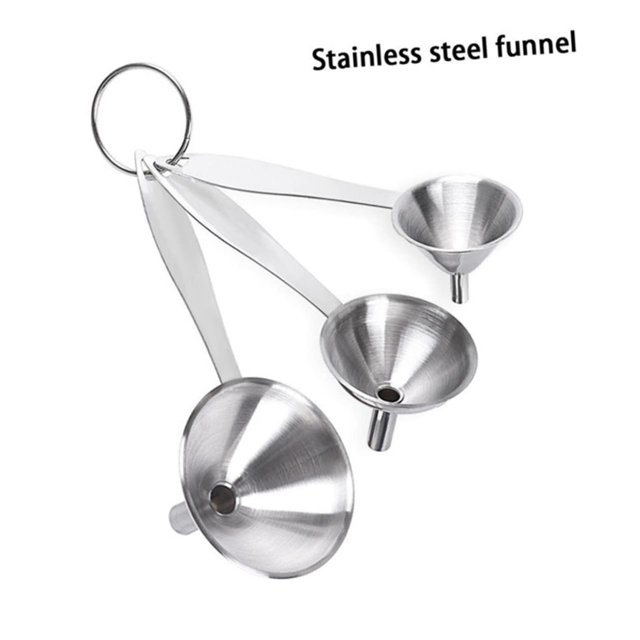 MAGICLULU 9pezzi Imbuti Acciaio Inossidabile Con Manico Per Trasferire Liquidi e Cucina Resistenti e Facili Da Riporre