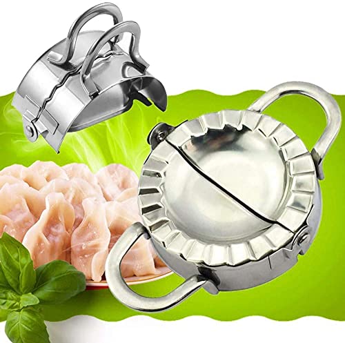 Image of Stainless Steel Kitchen Dumpling Momos Ghughra Samosa karanji Gujiya Mould Dough Press Maker Mould Machine for Kitchen, 16 x 10 x 5 centimeters