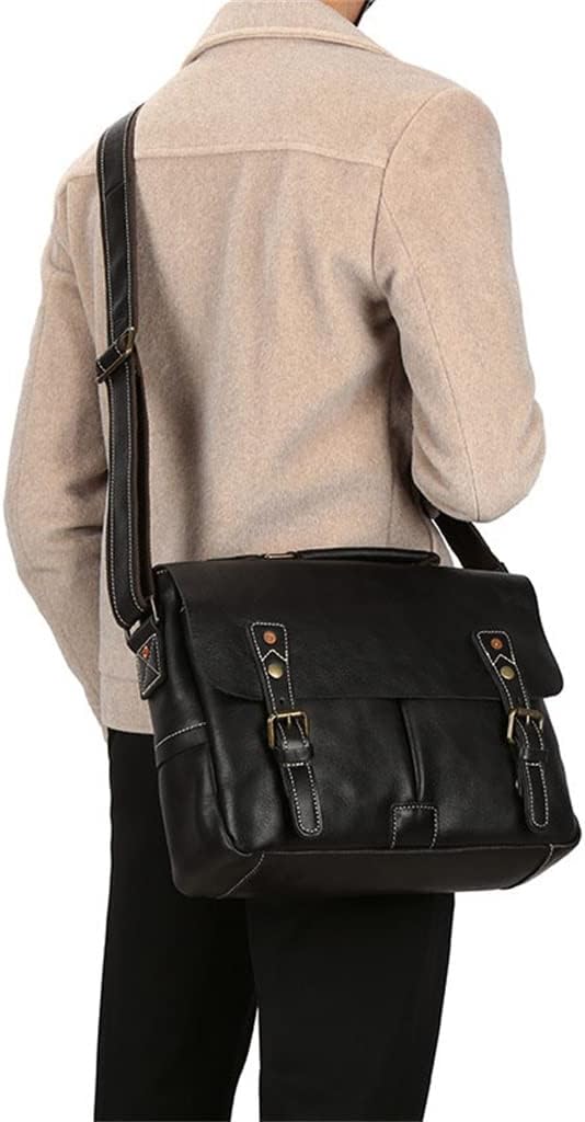 Men's Handbag Large Capacity Business Computer Briefcase Leather Shoulder Crossbody Men's Bag