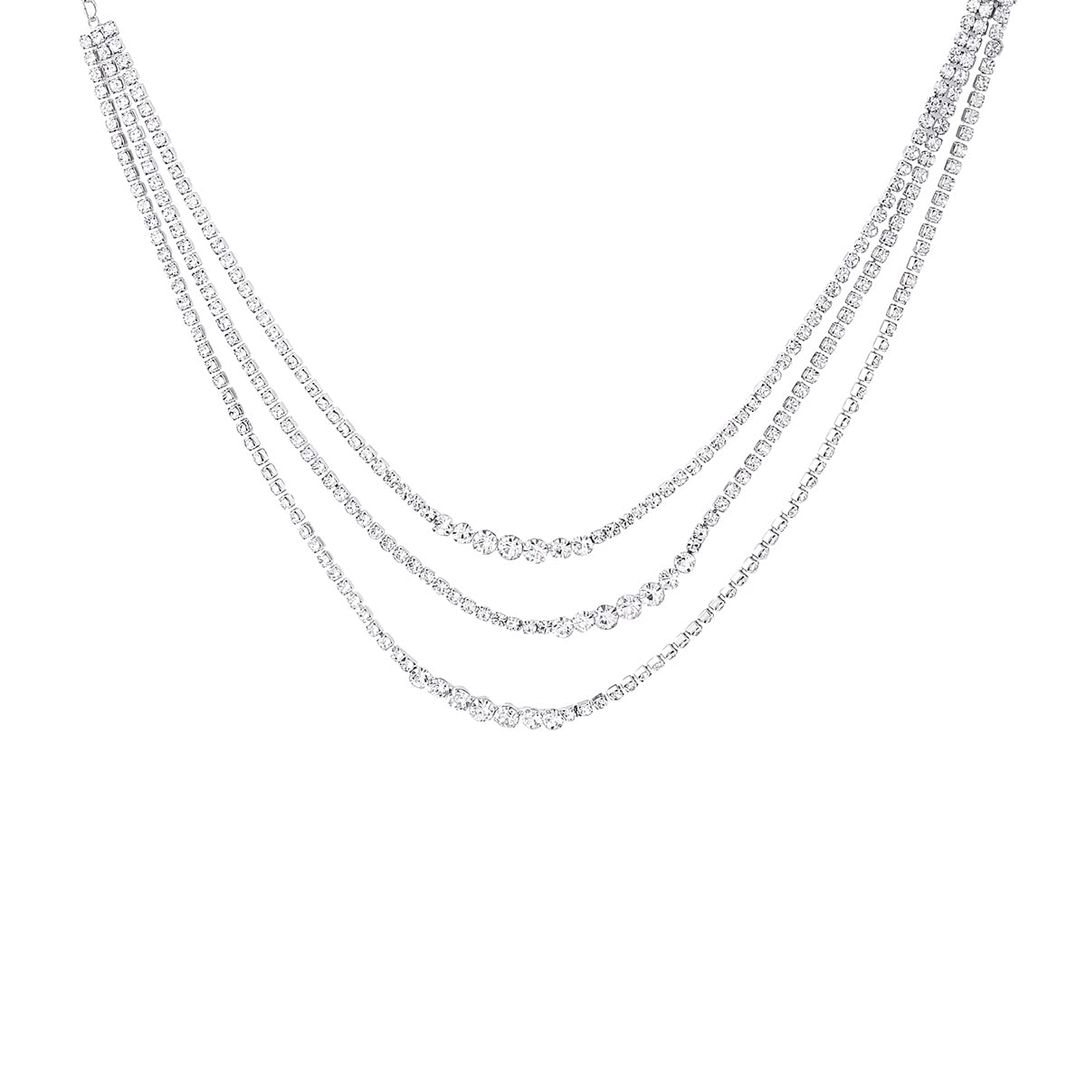 Yellow Chimes Necklace For Women Silver Toned Multilayer Crystal Chain Necklace For Women and Girls (B0BDKQGQFX) Amazon Price History, Amazon Price Tracker