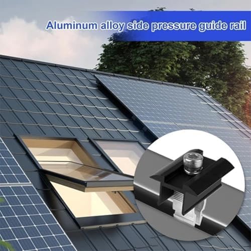 4 Stück Endklemme Halterung Balkonkraftwerk 30mm, Aluminiumlegierung solarmodul halterung,schwarz Solarpanel Halterung für gerahmte Modulhöhe