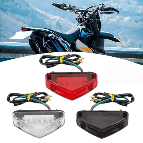 Piloto trasero de freno con luz de matrícula universal y alta visibilidad 12V