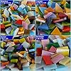 Pocoukate Mosaic Tiles Stained Glass Kit for Crafts Bulk Glass Mosaic Tiles 850 pcs 4 Mixed Shapes Mosaic Crafts Supplies for DIY Home Decoration, Plates, Picture Frames, Flowerpots, etc #2