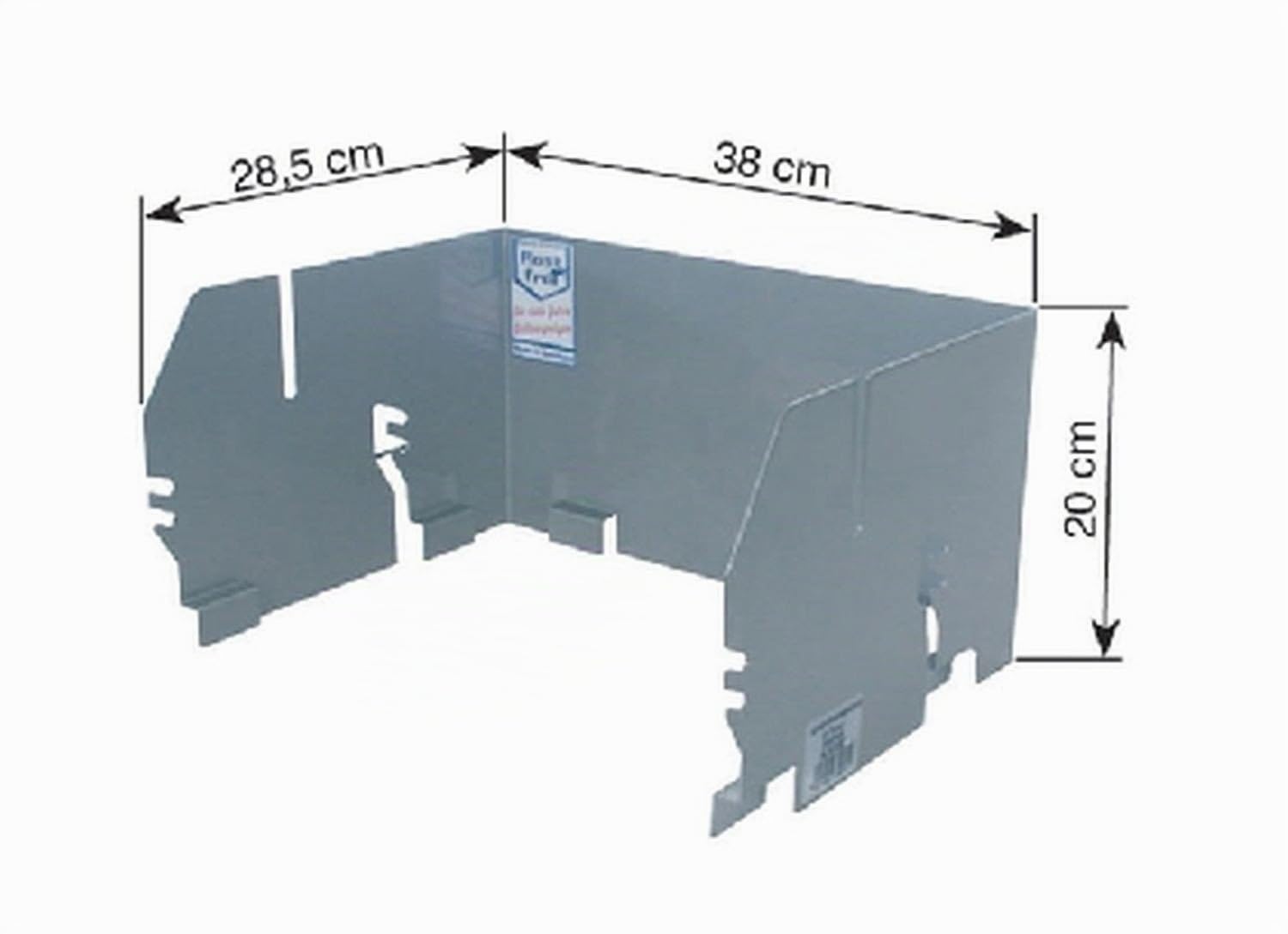 THÜROS Aufsatz-Windansteckblech für THÜROS T2 Grillfläche 35x35 cm