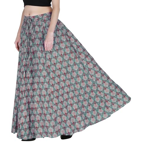 Image of Sttoffa Cotton Printed Women Wear Maxi Long Skirt 40 inch inch Full Length