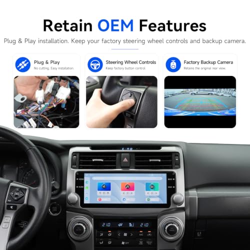 Dasaita Head Unit for Toyota 4Runner 2010-2024, 10.25" QLED Car Stereo - image 5