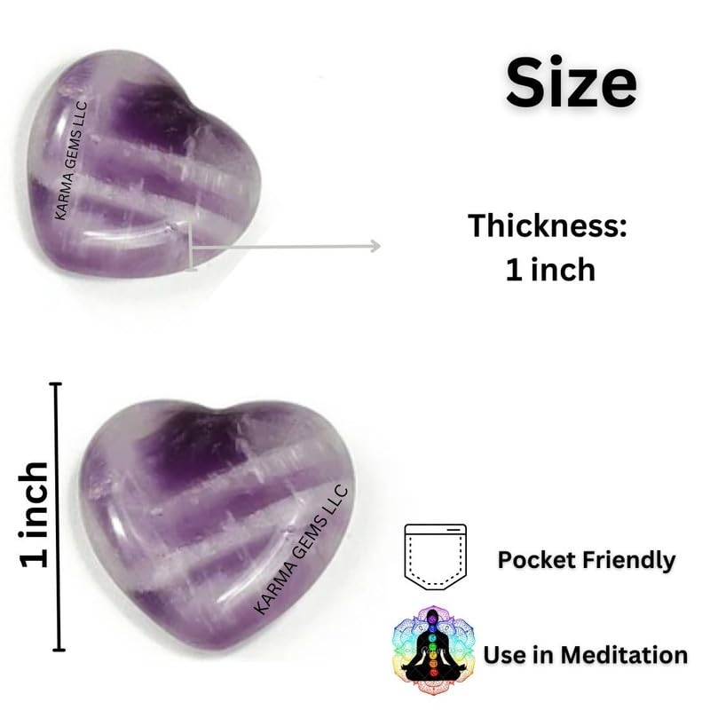 Selenite Crystal Heart Stone - 1 Inch Natural Puff Stone For Chakra Balancing & Reiki Healing