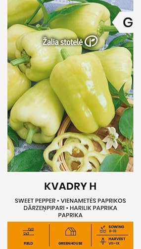 Zalia stotele | Peperoni - Semi di limone Kvadry H | Semi di ortaggi | Semi di piante | Semi di peperone | Ibrido precoce, resistente, molto produttivo, dolce | 1 confezione