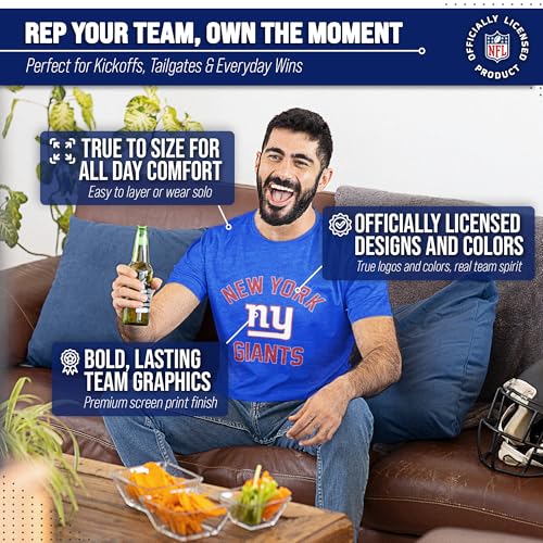 Image of NFL Gameday Cotton Blend T-Shirt for Men and Women - Licensed