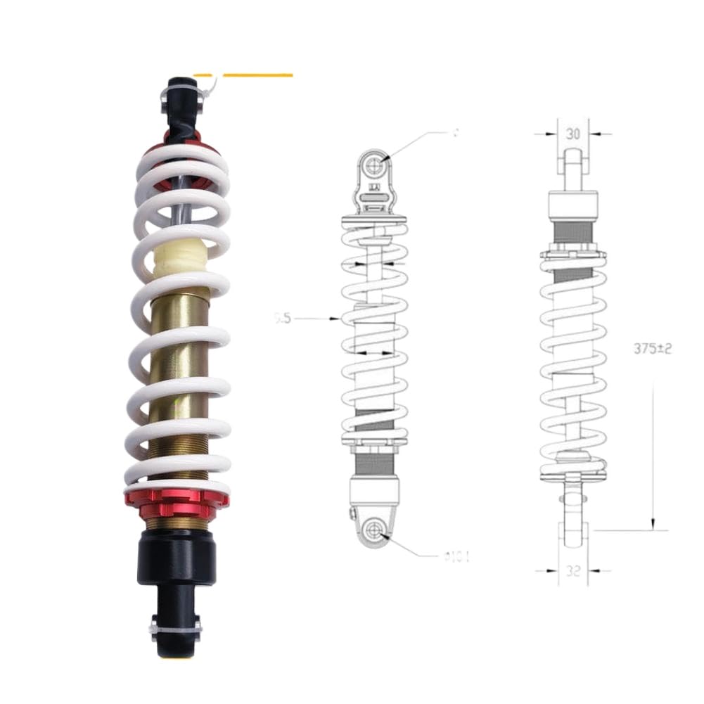 Ammortizzatori anteriori e posteriori da 4 pezzi con airbag per CF800-2 ATV UTV QUAD - Numeri di parte di ricambio 7020-051600-30000, 7020-051600-30001, 7020-061600-30000