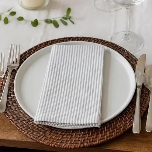 Servilletas de tela cuadradas 20x20 pulg gris pack 4
