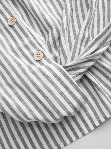 CIDER Women Stripe Twist Shirt Button Down Sleeveless Blouse Collared Neck Shirts4