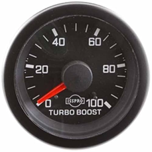 2-1/16 Inch Mechanical Boost Gauge 0-100 PSI W/Black Bezel, Black Face, Red Pointer, White Back Light