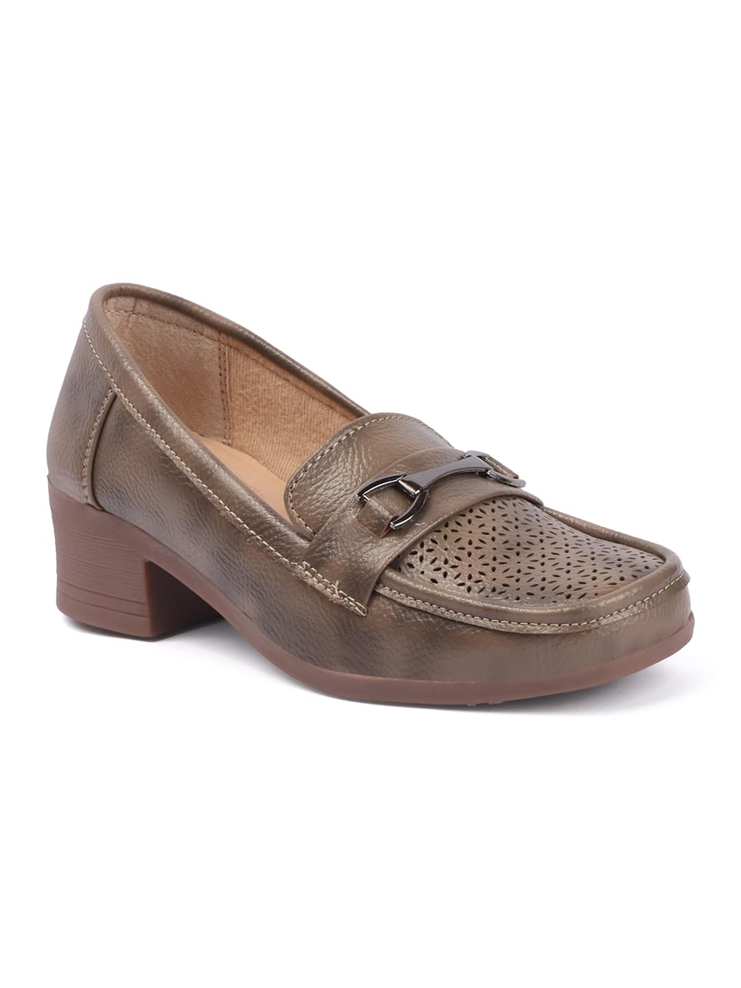 aroom Women’s Block Heel Loafers with Cushioned Insole, Slip-On Comfortable Casual and Office Wear Stylish Shoes-picture-39