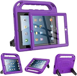 Surom Kids Case for iPad 2 3 4 Old Model- Built-in Screen Protector, Shockproof Handle Stand Kids Friendly Protective Case for iPad 2nd 3rd 4th Generation, Purple