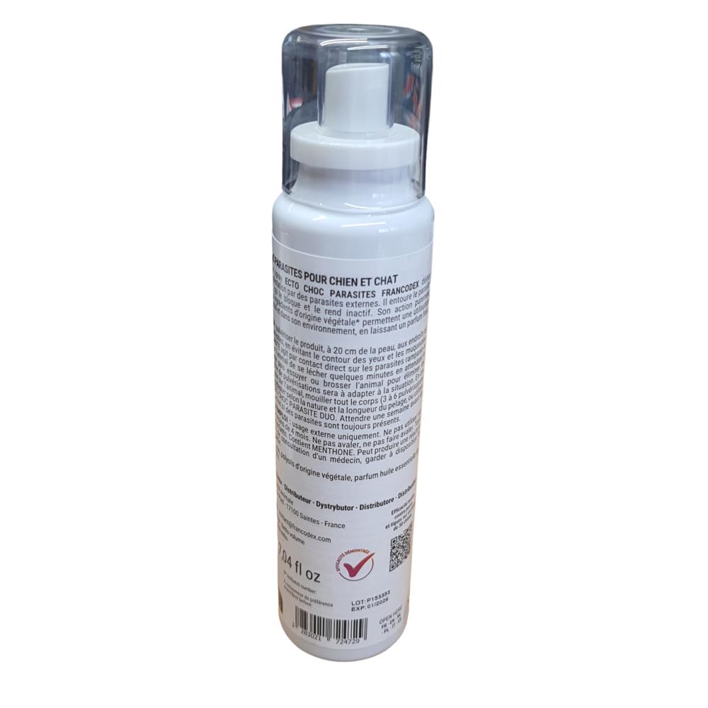 Francodex - Ecto Choc Parasites 200 ML antiparasitaires pour Chiens et Chats