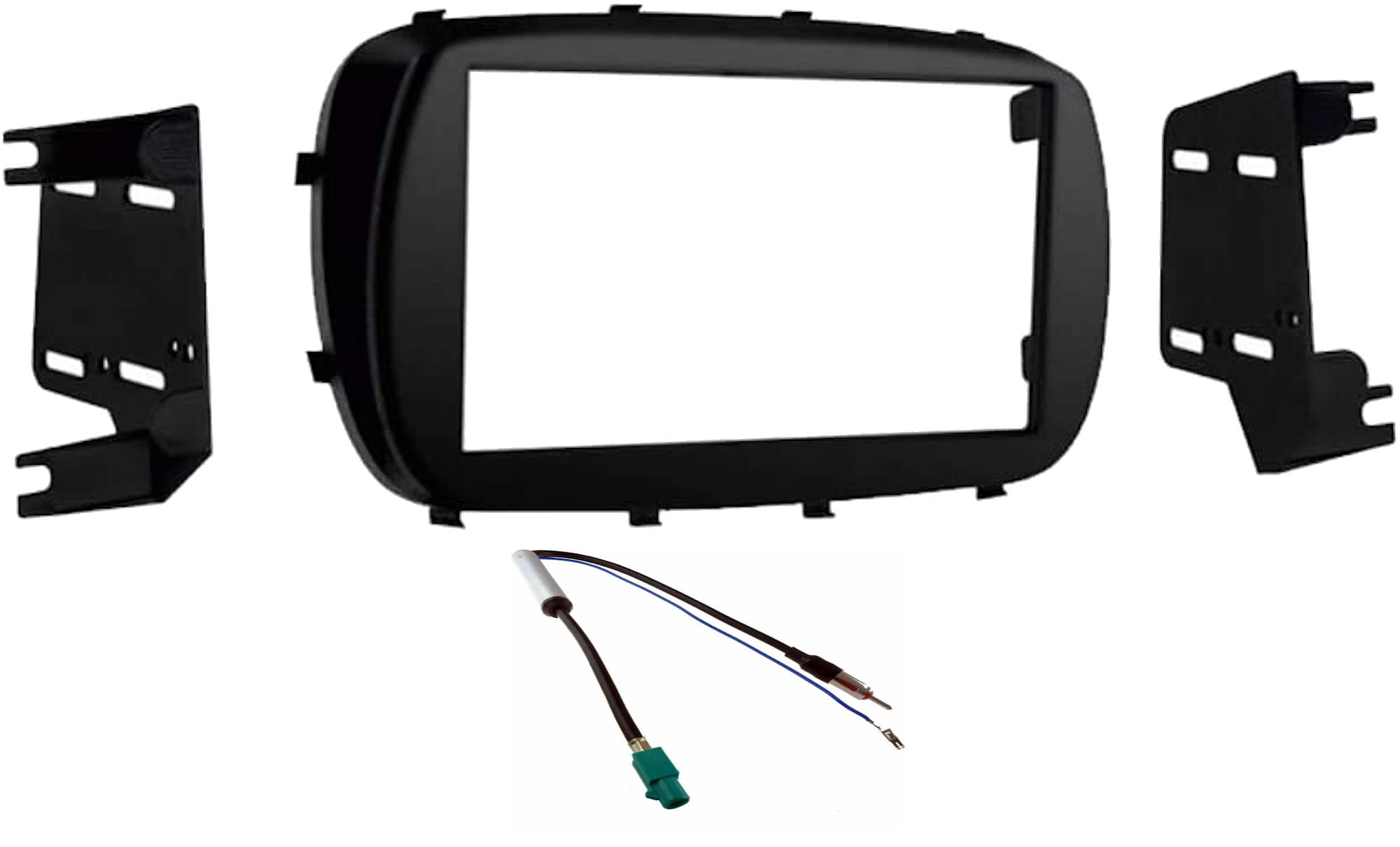 IMC Audio Antenna Adapter and Metra 95-6535B Compatible with Fiat 500X 2016-2022 ISO Double DIN Installation Radio Provision Kit