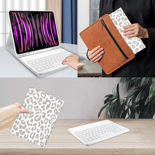 Teclado para iPad Pro 12.9 con cristales templados de dureza 9H 7