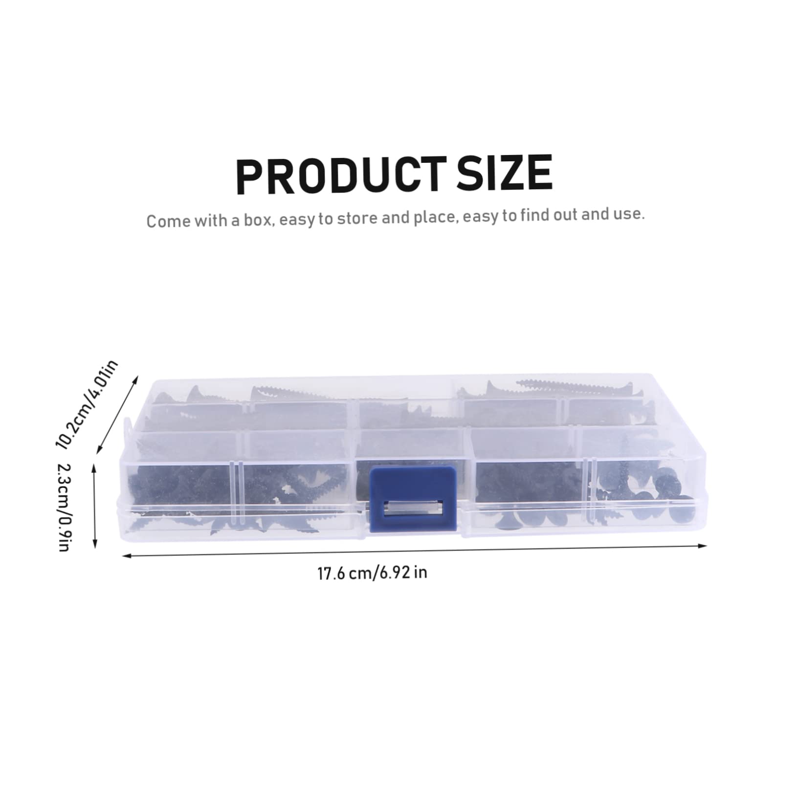 NAMOARLY Self-Tapping Drywall Anchors 220pcs Black Screws Metal Self Tapping Screws Strong Countersunk Tip