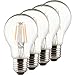 Produktbild MÜLLER-LICHT 400013 A++, Retro-LED Lampe, Birnenform, ersetzt, Glas, 4W, E27, Klar, 4 Stück, 6 x 6 x 10.6 cm