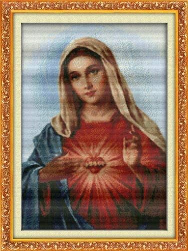 Happy Forever Cross Stitch Kits 11CT Stamped Patterns for Kids and Adults, DIY Preprinted Embroidery kit for Beginner, Pray with Jesus (R302 Look Out, Size 32''x23'')