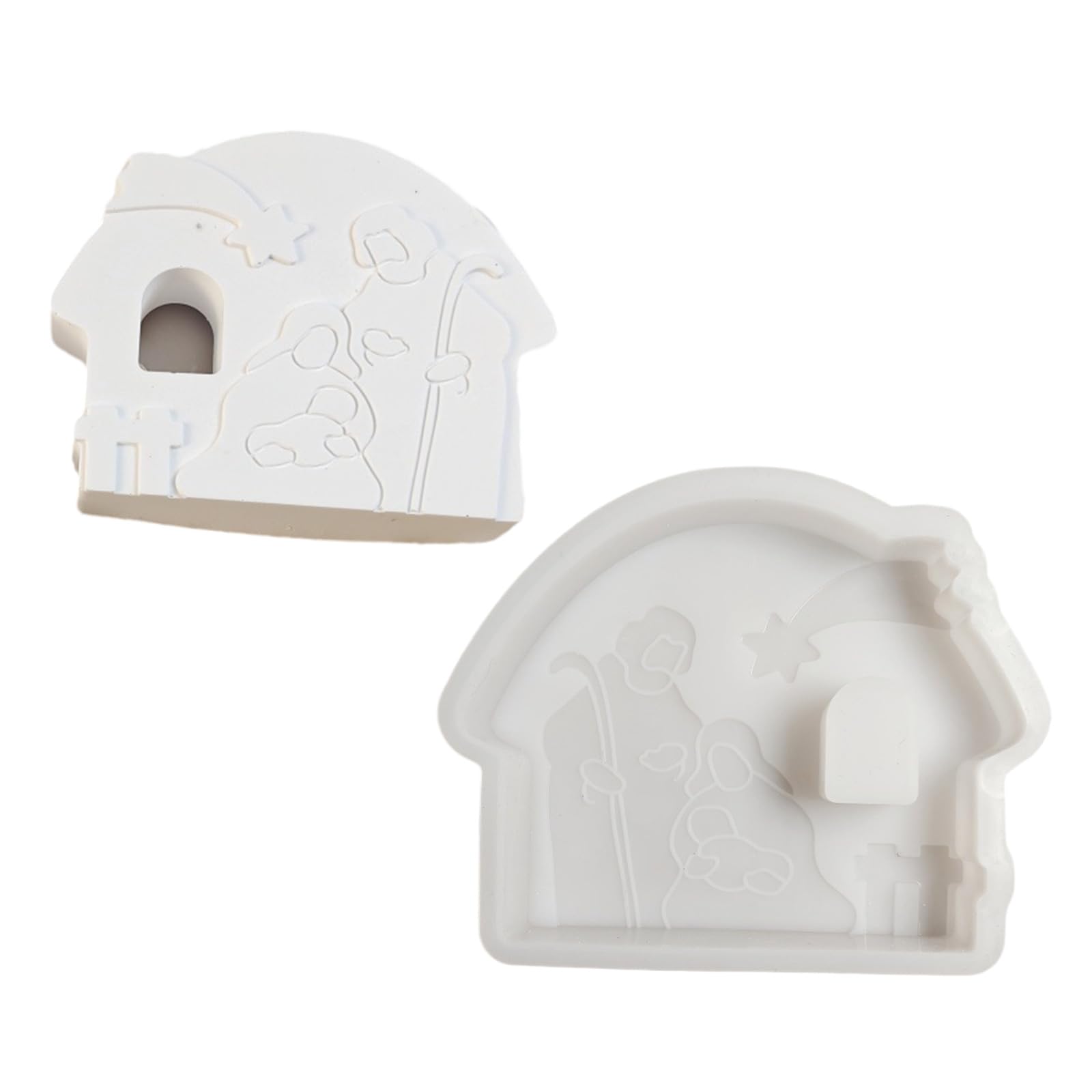 Tsophreniq Birth Silicone Religious Plaster Molds Epoxy Resin Ornament Casting for Home Decoration Birth Silicone Ornament