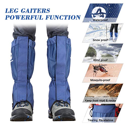 Leg-Gaiters-Waterproof-and-Adjustable-Snow-Boot-Gaiters-One-Size-for-HikingWalkingHuntingBackpacking-and-Outdoor-Climbing-for-Men-and-Women