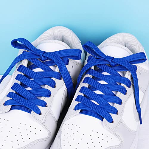 Image of Booyckiy 2 Pairs 2 /5 inch Flat Shoe Laces for Sneakers 31 Colors Shoelaces in 27 inch-72 inch