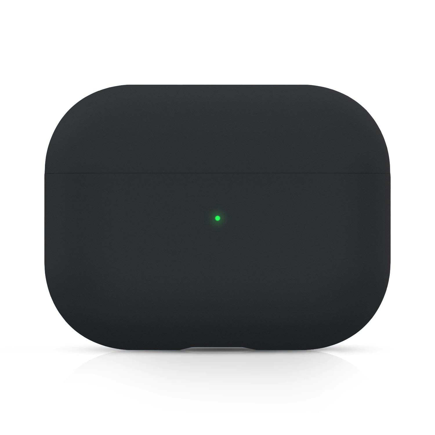 Techlicious - Super Thin Silky Soft Shock Proof Protective Silicone Cover Case Skin for 2021 AirPods (Air Pods) Pro - Wireless Charging Compatible - Black