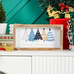 Christmas decorations indoor wooden christmas tree signs for table desk shelf mantel office rustic christmas decorations indoor home decor farmhouse christmas tiered tray decor  urban country home decor