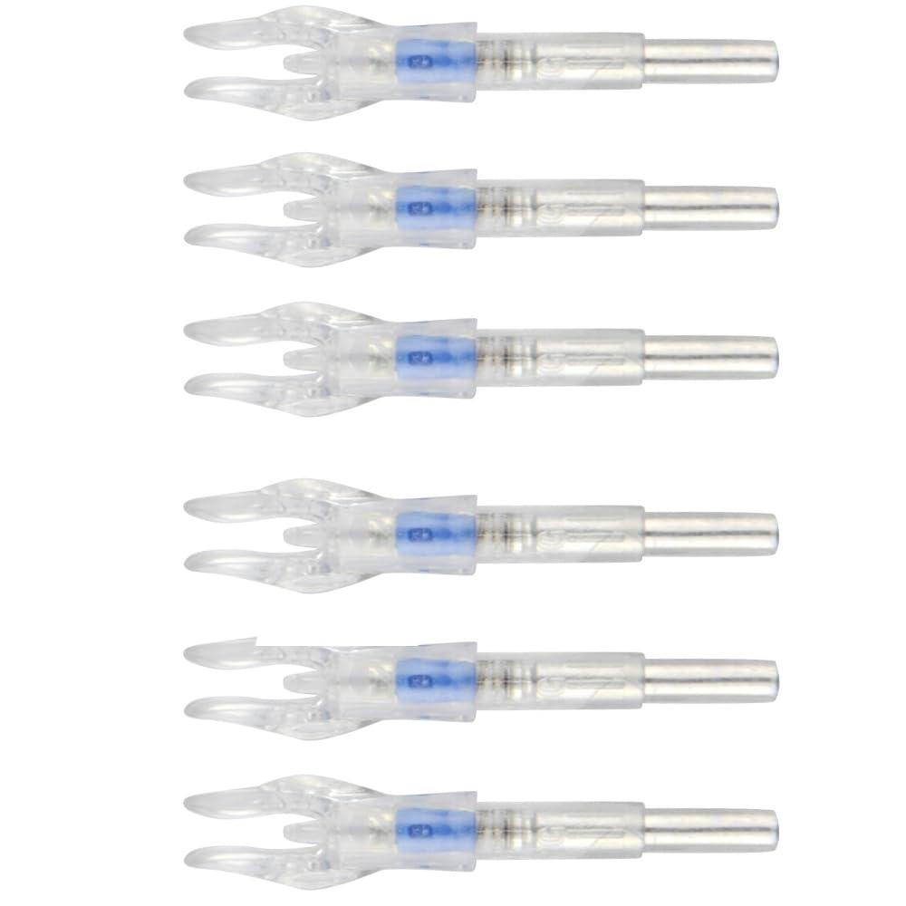 FQH 3pcs Archery LED Lighted Arrow Nocks - 4.2mm Automatic Tail Design for Bow Arrow Shafts, Improved Arrow Visibility (BLUE)