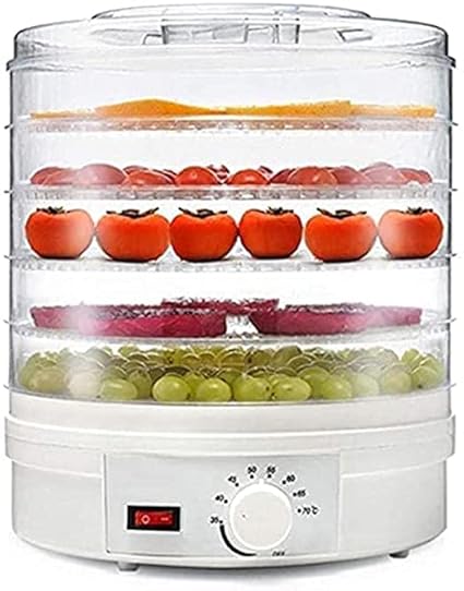 COSKIRA 5-Tray Electric Food Dehydrator Transparent Dried Fruit Machine Fruit & Vegetable Dryer Household Dehydration and Fruit Drying Machine Beef Pet Snack Herb Vegetable Dehydrator