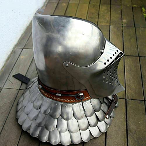 Moisés medieval de caballero en acero calibre 16 templado a mano 3