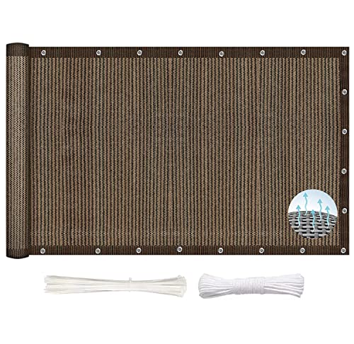 Voile d'ombrage d'extérieur pour jardin résistant UV marron 2x5,5m