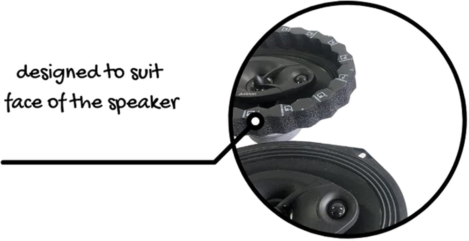 Soundskins SSK-SSPROSK-Rings Complete 4 Speaker Sound Deadening Kit - Triple Layer Mats, Closed Cell Strips and Wavy Pads - Fits 6x9 and Smaller