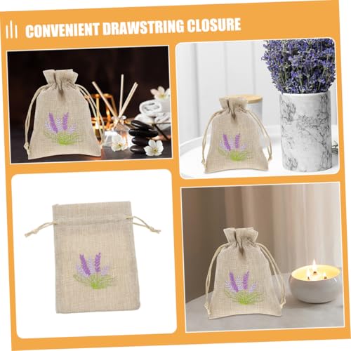 6 bolsas pequeñas de arpillera para sachet de lavanda miniatura 7