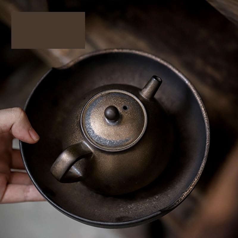 Plateau de service à thé en céramique rétro pour infusion sèche et tasse de table basse - 5