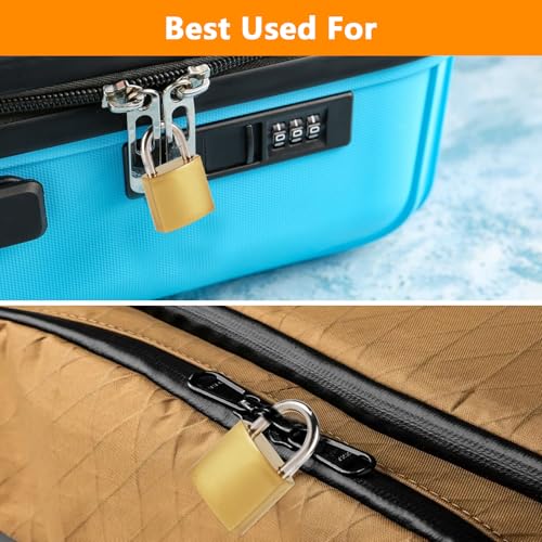 Image of 12 Pcs Mini Suitcase Locks with Different Keys Small Keyed Padlocks | Toolbox Backpack Boxes Travel Bags Locker Locks