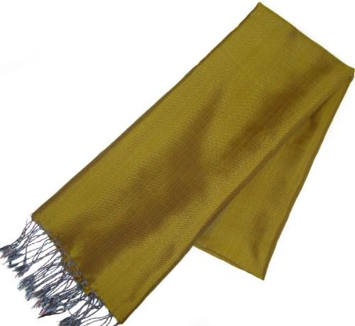 100-Percent Textured Silk Shawl Wrap, Gold