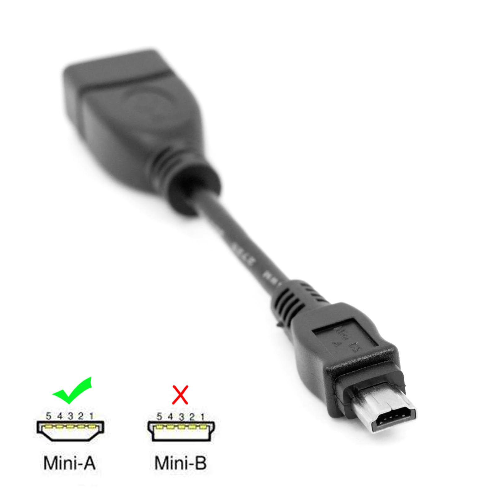 CY Cavo VMC-UAM1 USB 2.0 OTG Cavo Mini A Tipo Maschio a USB Femmina Host per Handycam PDA Telefono