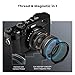 K&F Concept (Black Frame) MC UV Filter + Metal Square Hood + Magnetic Lens Cap Kits for Fujifilm X100 Series Accessories (X100, X100S, X100F, X100T, X100V, X100VI)-28 Multi-Coatings, HD Waterproof