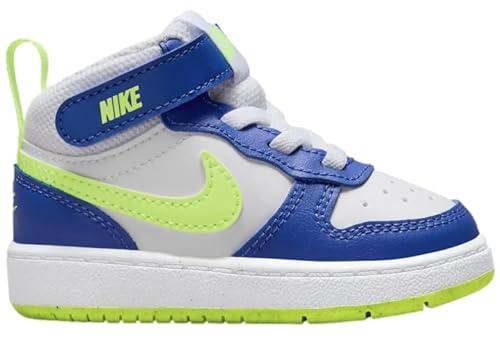 Nike Court Borough Mid 2 Toddler Astronomy Blue/Volt Size 8