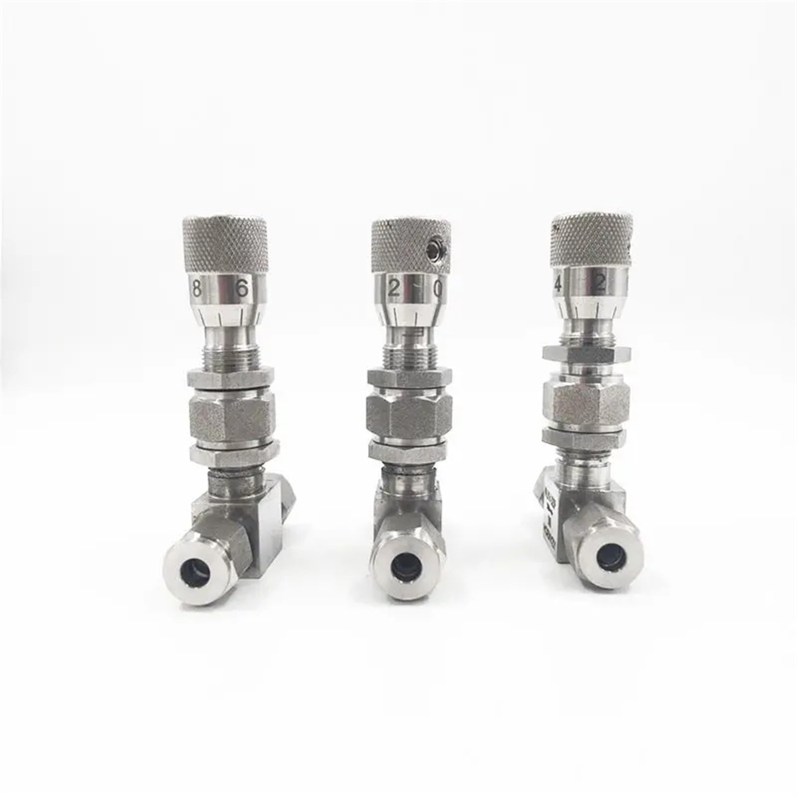 Valvola a spillo microregolante a manicotto DW3 6 8 10 12 Valvola di controllo del flusso in acciaio inossidabile 304 PN32 WL91H-320P 32MPA 1 pz (Size : DW 10)