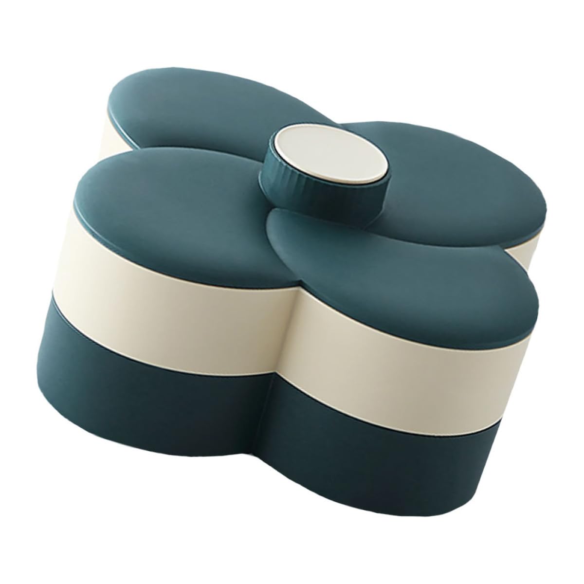 Plateau de rangement double couche pour snacks et apéritifs au salon