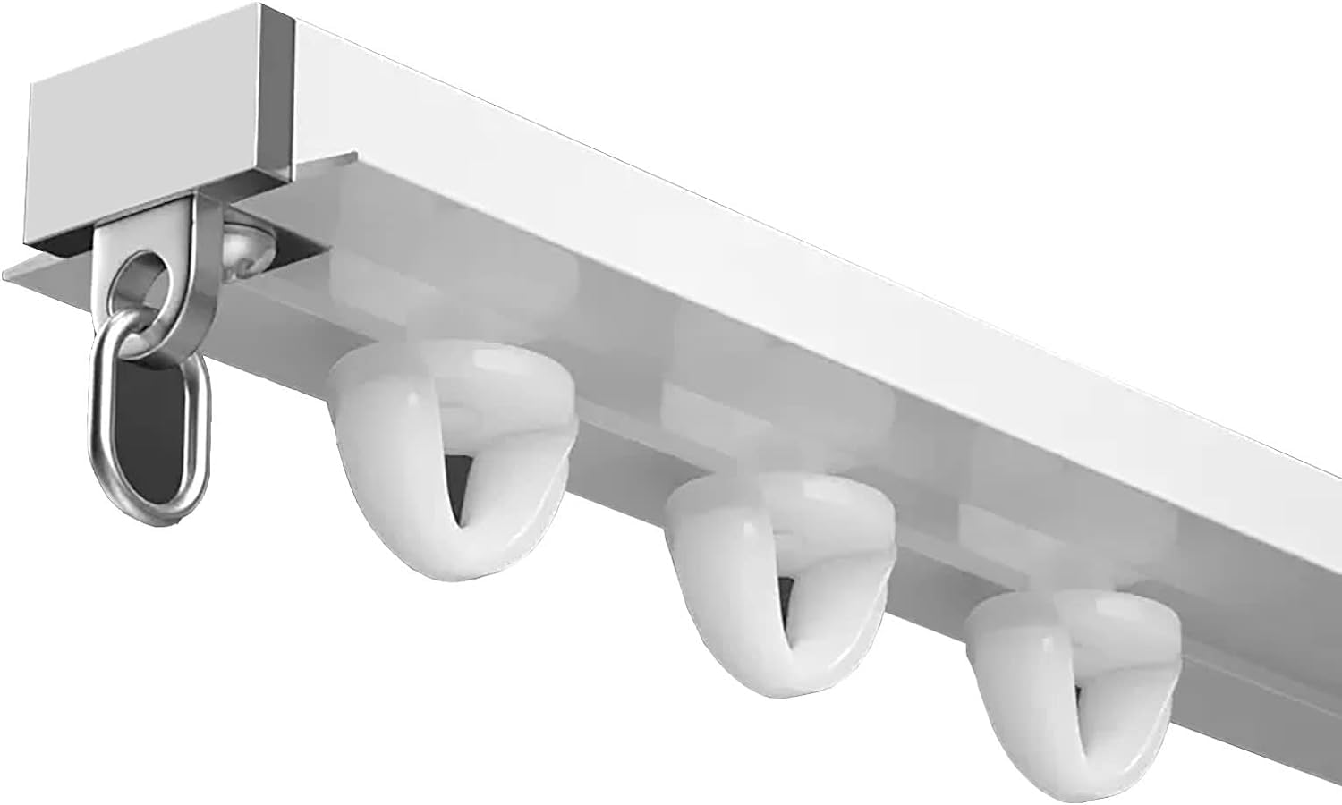 Diviseur de pièce de Voie de Rideau Invisible intégré, Rail de Rideau de Plafond en Aluminium for Salon/Chambre à Coucher(10m/32.8ft)
