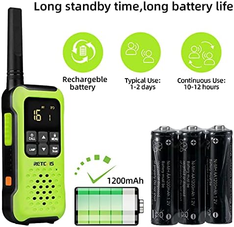 Retevis RT649P IP67 Waterproof Walkie Talkie, Floating Rechargeable Long Range Walkie Talkies for Adults, PMR446 License-free 16CH, SOS Alarm, 2 Way Radios for Kayaking Surfing Fishing (2 Pcs)