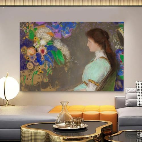 Odilon Redon Violette Heymann impression sur toile déco 50x75 cm - 7