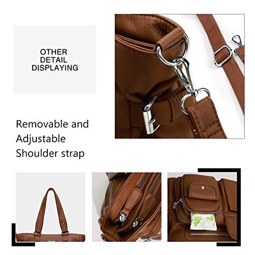 Image of KL928 Large Purses for Women Shoulder Bag Tote Handbags Stylish Vegan Leather Hobo Bags Ladies, A-Black-4 | Large