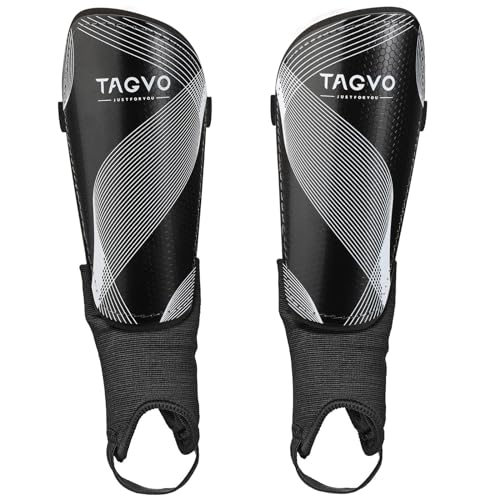 Image of TAGVO Soccer Shin Guards for Kids Youth - Protective Soccer Equipment for Boys Girls - Adults Men Women Soccer Shin Guards - Soccer Shin Pads for Kids 3-16 Years Old Girls Boys, High Impact Resistant